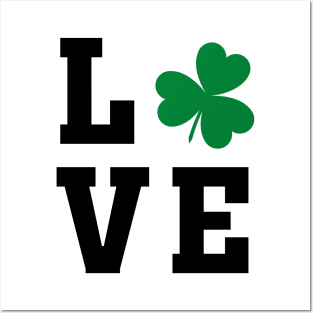 Love one Irish Shamrock - Tshirt Posters and Art